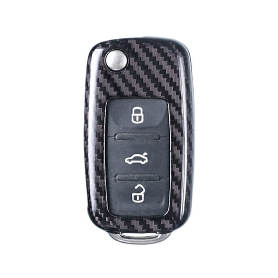 Car Remote Key Fob Cover Case Carbon Silver Black Fit for VW Golf R32 Jetta Rabbit