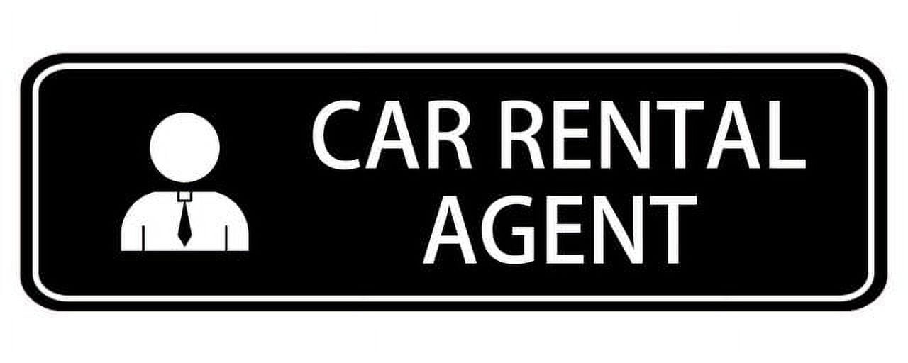 Car Rental Agent Acrylic Sign For Office Door Wall Home And Business ...