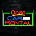 thumbnail image 1 of Car Rental LED Neon Sign 33"L x 18"H #35479, 1 of 3