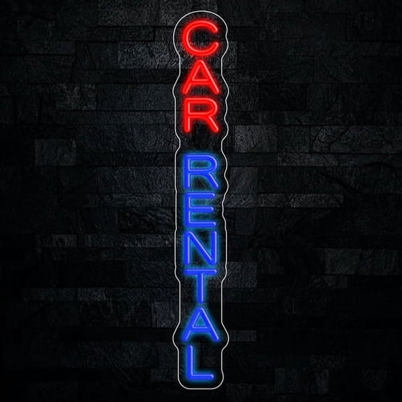 Car Rental Neon LED Sign 4"L x 27"H #32988
