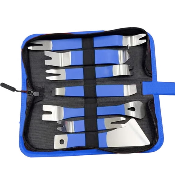 Car Repair Pry Plate Tools, 7PCS Auto Trim Removal Tool Kit, Stainless Steel Fastener Removal for Car Door Clip Panel & Audio Dashboard Dismantle 1PCS