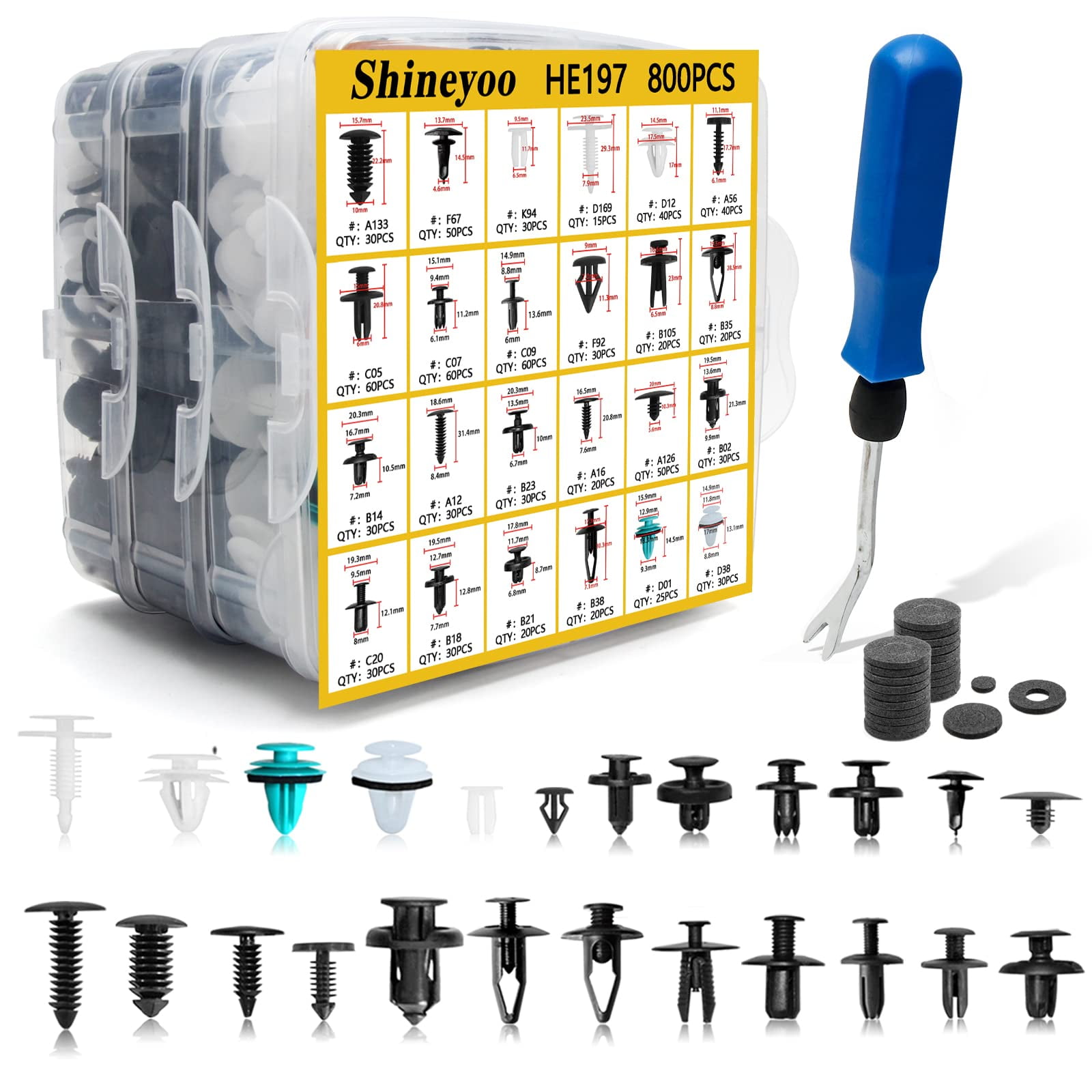 Car Retainer Clips 821PCS OIF8 Plastic Fasteners Kit 24 Most Popular