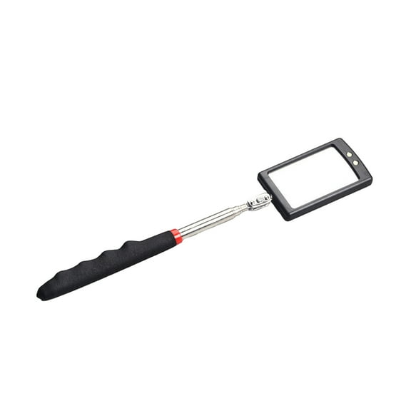 Car Retractable Belt Led Lamp Inspection Mirror With Extendable Handle, Bright Led Light And Durable Alloy For Vehicle Undercarriage Inspection 7.28X2.17X0.59In 0.33Lb