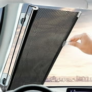 Car Retractable Curtain with UV Protection, Cool Windshield Sunshade, Foldable Car Awning Windshield Umbrella, Extra Large Sun Shade for Window, Front   Rear Window Shades All