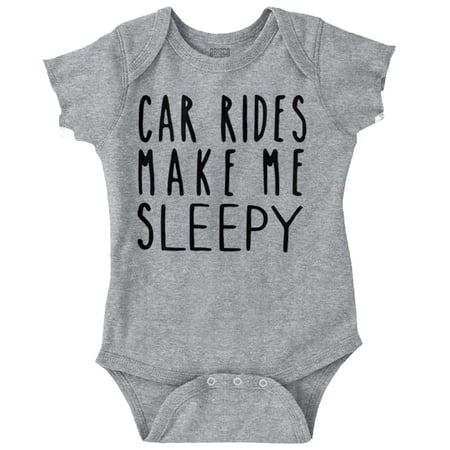 Car Rides Make Me Sleepy Baby Napping Romper Boys or Girls Infant Baby Brisco Brands 12M