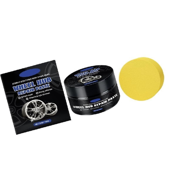 Car Rims Scratch Repair Pastes with Sponge, Wheel Hub Refurbishment & Tire Maintenance Detailing
