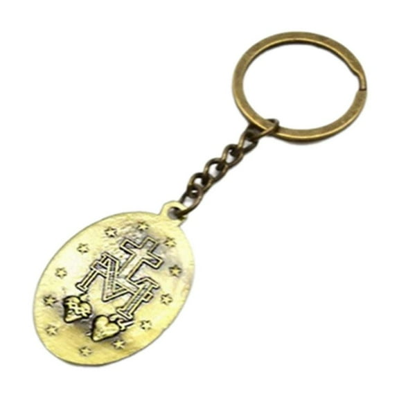 Car Rings Gift VirginMary Pendant Keyring Catholic Alloy Keychains