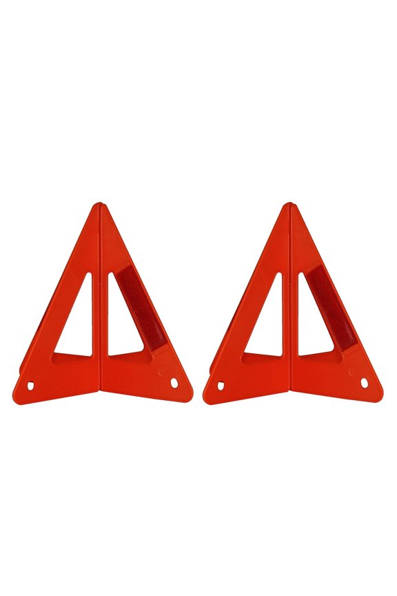 2Sets Car Road Safety Kit Reflective Red Plastic Warning Triangle for Roadside Assistance