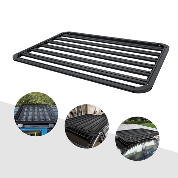 Car Roof Cargo Rack, 330lbs Luggage Capacity, Aluminum Alloy, Ideal for Outdoor Gear, Bikes, Tents, and More