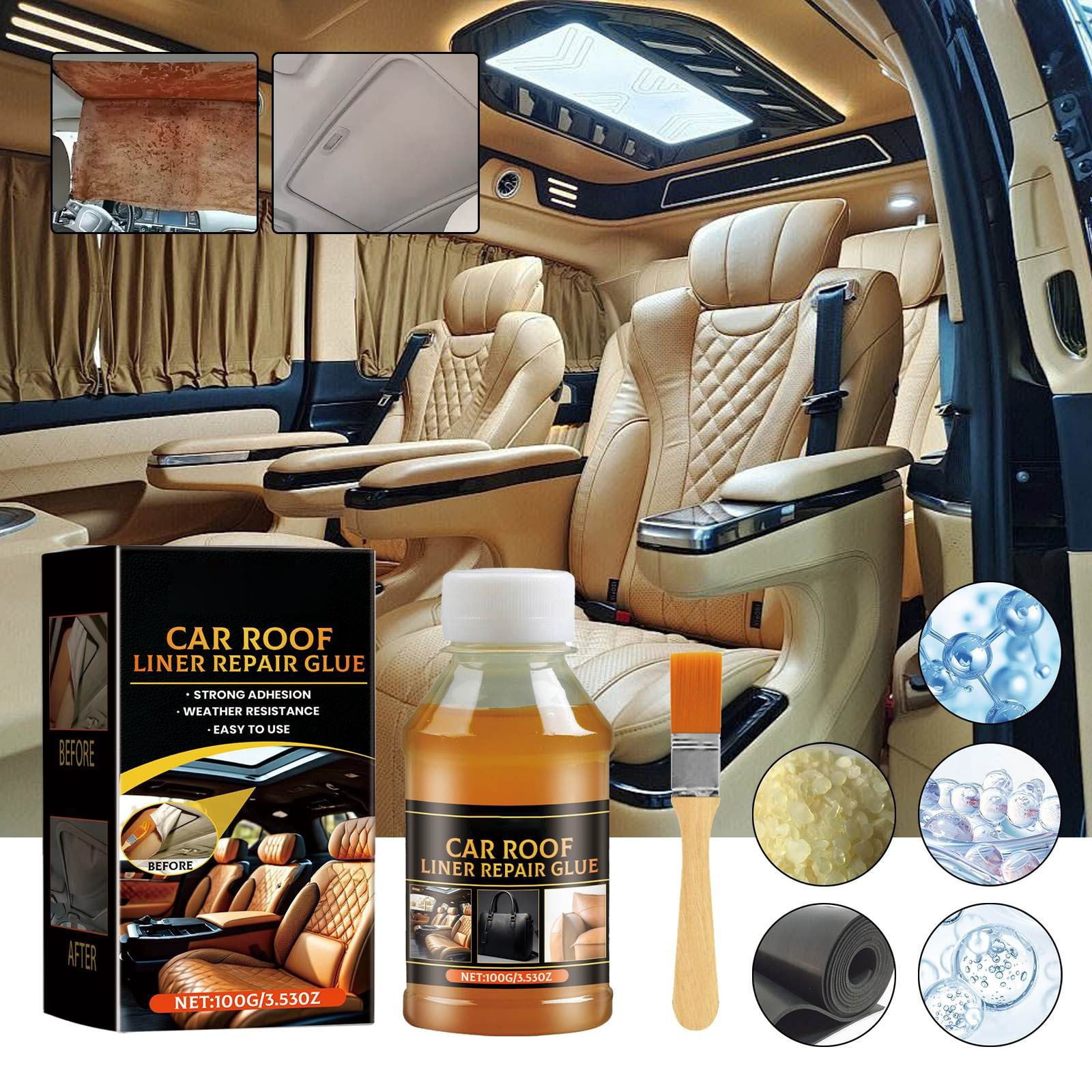 Car Maintenance Sign Car Roof Lining Repair Adhesive, Fast-Drying High-Strength Glue for ...