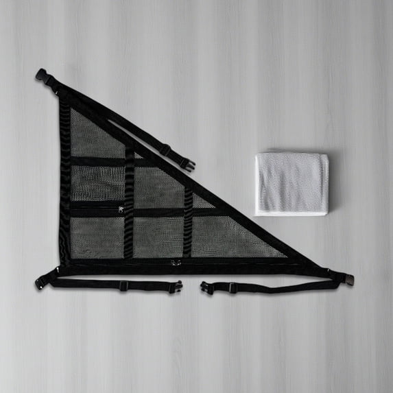 Car Roof Mesh Storage Bag, Universal Car Ceiling Organizer with Large Capacity, Elastic Mesh, Tool-Free Installation, Fits Most Vehicles, Black, 35.4x25.6 Inches