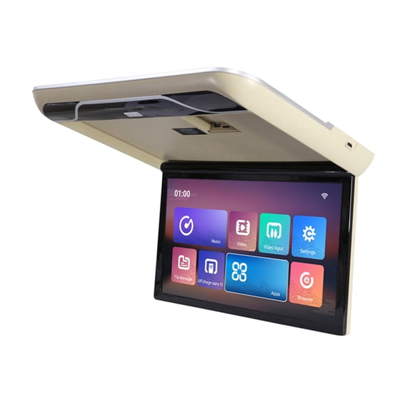 Car Roof Mount Monitor HD 1080P 19 Inch Ceiling Mount Flip Down Overhead Screen MP5 Multimedia Player WIFI/Bluetooth ,Vibrant Colors