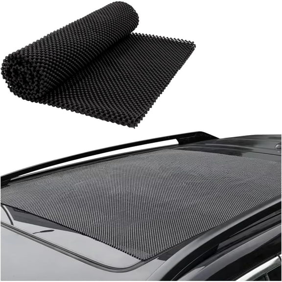 Car Roof Rack Pads, Universal Vehicle Rooftop Cargo Bag Protective Mat, Non-Slip Automotive Roof Cushioned,47" X 35" (Black)