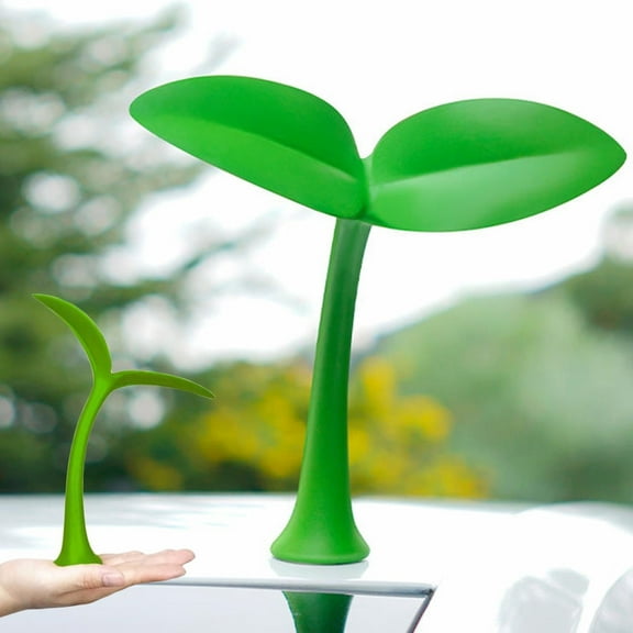Car Roof Sprout Decor Sticker, Soft Elastic Waterproof Sunproof Strong Adhesive Easy Install Removable No Trace Anti-Scratch, Auto Motorcycle Helmet Personalized Exterior Styling Ornament