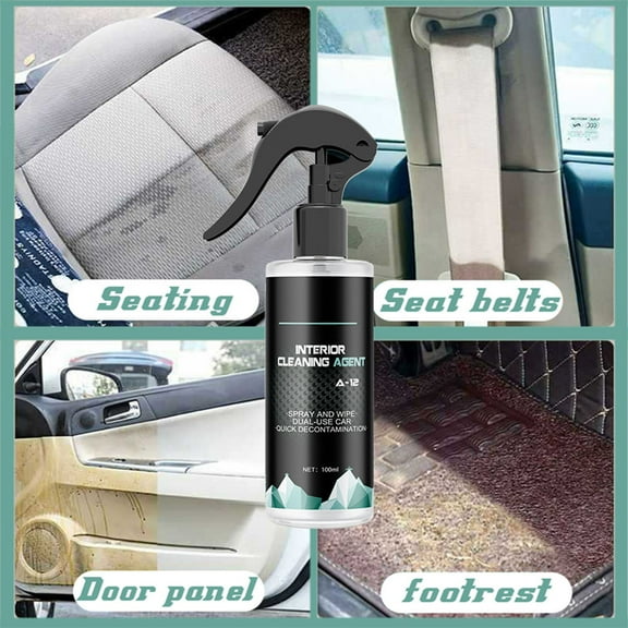 Car Roof and Glass Cleaner 100ml Interior Exterior Oil Film Water Stains Removal Scratch-Free Fast Acting Window and Windshield Cleaning Spray