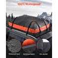 thumbnail image 2 of 26 Cubic Foot Rooftop Cargo Bag - Waterproof Car Roof Carrier For SUVs & Cars With/Without Roof Rack 2 of 5