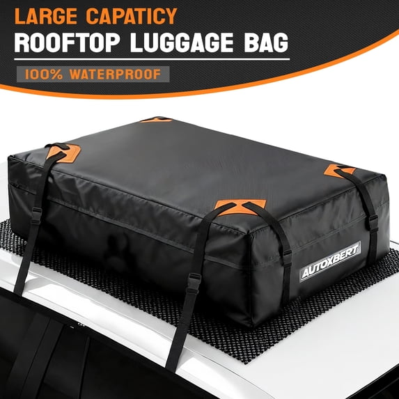 Car Rooftop Roofrail Luggage Cargo Carrier Bag Cross Bar Roof Rail ...