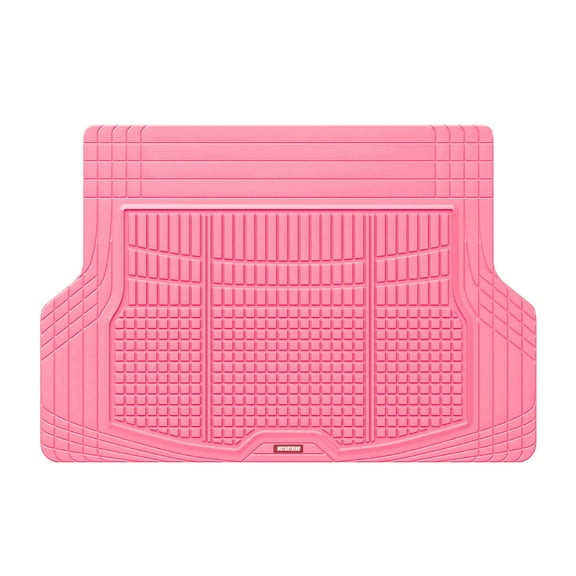 Car Rubber Cargo Floor Mat Motor Trend Pink Premium Heavy Duty Trimmable Liner