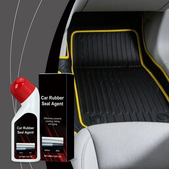 Car Rubber Seal Agent, Auto Rubber Strip Maintenance, 45Ml, Restores Elasticity & Gloss, Reduces Noise & Drag, Extends Service Life