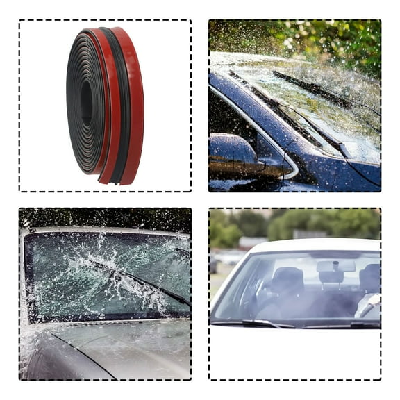 Car Rubber Strip Edge Sealing Auto Roof Windshield Sealant Protector Glass Kit 19Mmx2M
