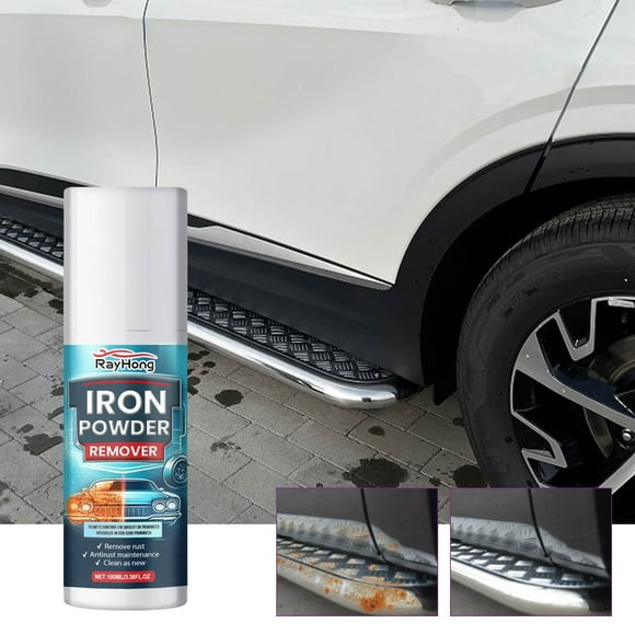 Car Rust and Paint Cleaner Spray 100ml - Multifunctional Iron Powder Remover, Removes Rust and Paint Stains, Ideal for Car Maintenance, Restores Car Appearance, Protects Surfaces from Rust Damage