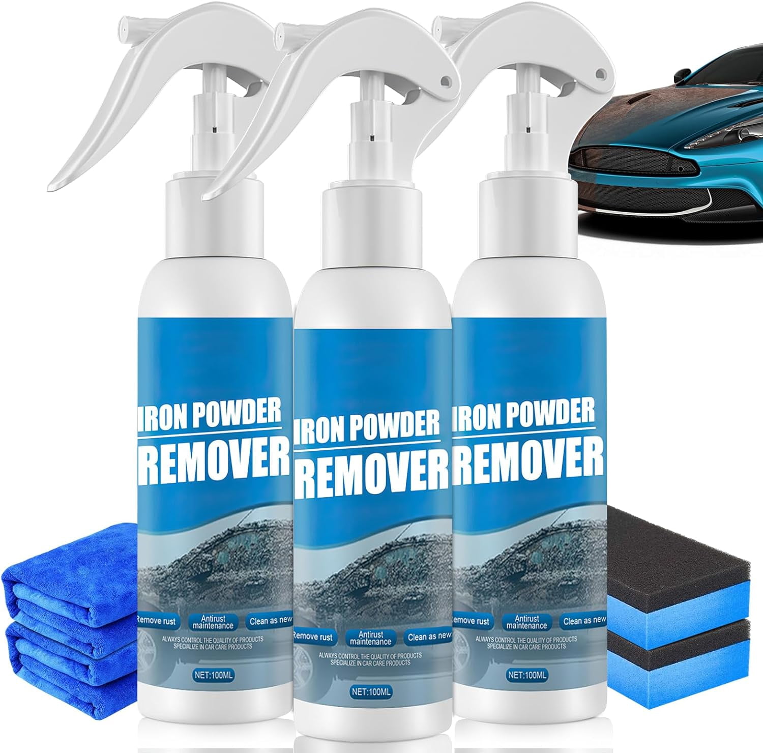 Car Rust Removal Spray,Iron Powder Remover,Rustout Instant Remover ...