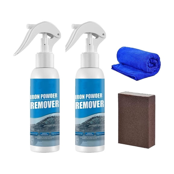 Car Rust Remover Spray 100ml for Metal Surfaces, Multipurpose Rust Removal and Derusting Cleaner for Cars, Wheels, Tools, and Bike Chains with Protective Wax Coating