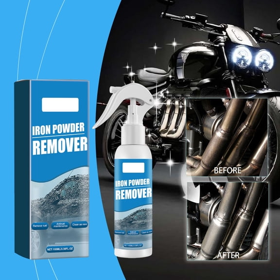Car Rust Remover Spray 30ml, Fast-Acting Metal Brightener for Wheel Hubs Screws, No-Scrub Formula with Anti-Rust Protective Coating for Chrome and Auto Parts