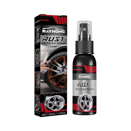Car Rust Remover Spray Removes Dust, Oil, Dirt for Motorcycles Bikes RV 30ml in Box