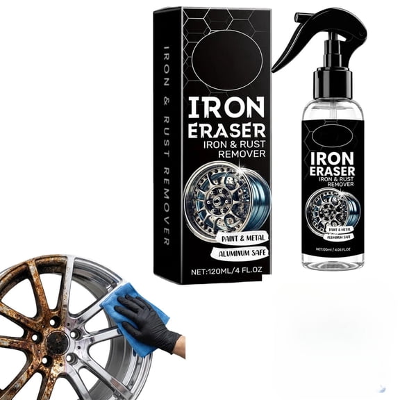 Car Rust Remover Spray for vehicle cleaning, iron fallout cleaner, wheel rust cleaner