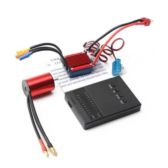 Car S2430 7200KV Brushless Motor 4P Sensorless 25A Brushless ESC Electric Speed Controller Programming Card For 1/16 1/18 RC Car Truck