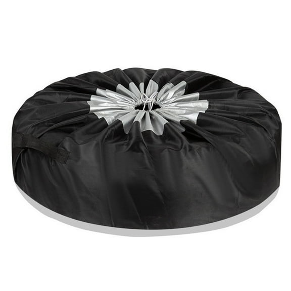 Car SUV Tire Cover Waterproof Spare Wheel Storage Protector Bag for 13-20 Inch Tires Black Silver S
