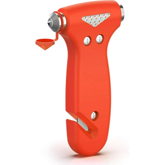 Car Safety Hammer, 3-in-1 Emergency Escape Tool with One Second Window Breaker and Seat Belt Cutter, Safety Emergency Car Escape Tool for Car, Office, Home, Orange
