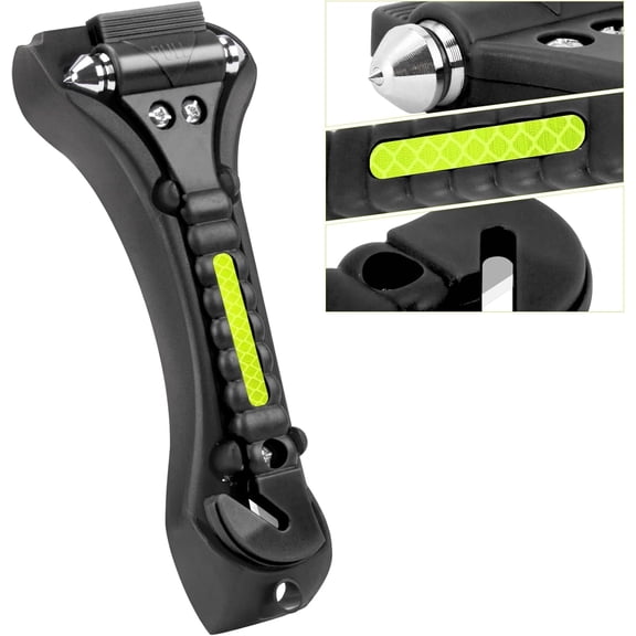 Car Safety Hammer, 3-in-1 Emergency Escape Tool with Window Breaker and Seat Belt Cutter, 2 Pack Safety Emergency Car Escape Tool for Car, Office, Home