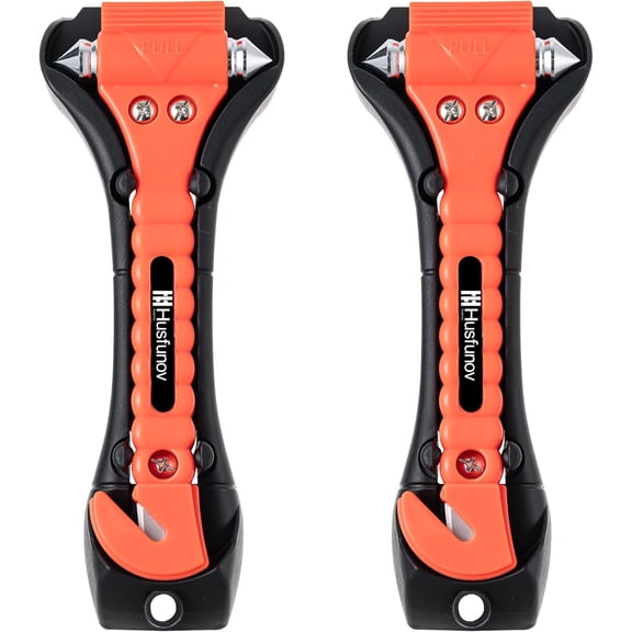 Car Safety Hammer Set of 2, Auto Car Escape Tool, Car Window Glass Hammer Breaker and Seat Belt Cutter Escape 2-in-1 Tool, for Family Rescue and Auto Traffic Accident Emergency Escape
