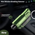 thumbnail image 1 of Car Safety Hammer Window Breaker Emergency Escape Tool, 2-in-1 Glass Breaker andSeatbelt Cutter Keychain for Vehicle, Portable Life-Saving Rescue Tool Green, 1 of 4