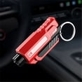 thumbnail image 1 of Car Safety Hammer Window Breaker Emergency Escape Tool, 2-in-1 Glass Breaker andSeatbelt Cutter Keychain for Vehicle, Portable Life-Saving Rescue Tool Red, 1 of 3