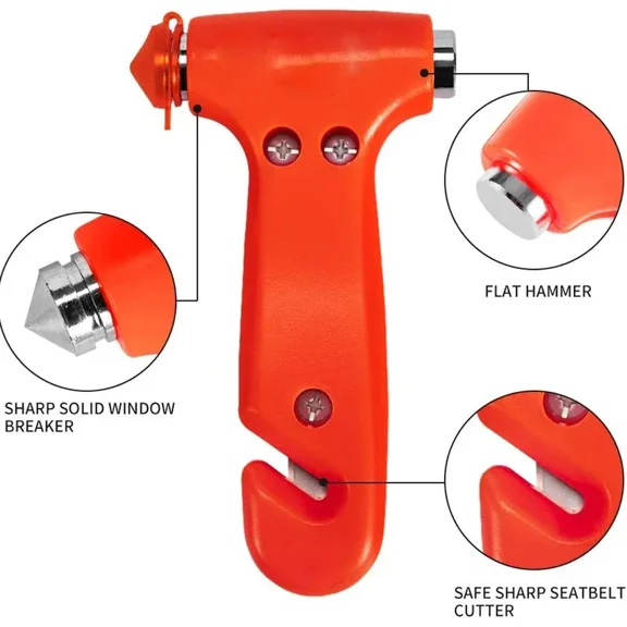 Car Safety Hammer With Window Breaker and Seat Belt Cutter Auto Emergency Escape Tool for Car Accidents
