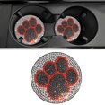thumbnail image 1 of Car Saucer Dog Paw Print Cup Mat, Non-Slip, Heat Insulation, Universal Fit, Decorative and Functional Interior Accessory for Vehicle, 1 of 8