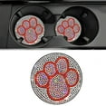 thumbnail image 1 of YUVA Car Cup Mat, PVC+Glass, Black/Blue/Pink/White/Red/Multicolor, Non-Slip, Dog Paw Print, Heat Insulation, Universal, Easy to Clean, 1 of 8
