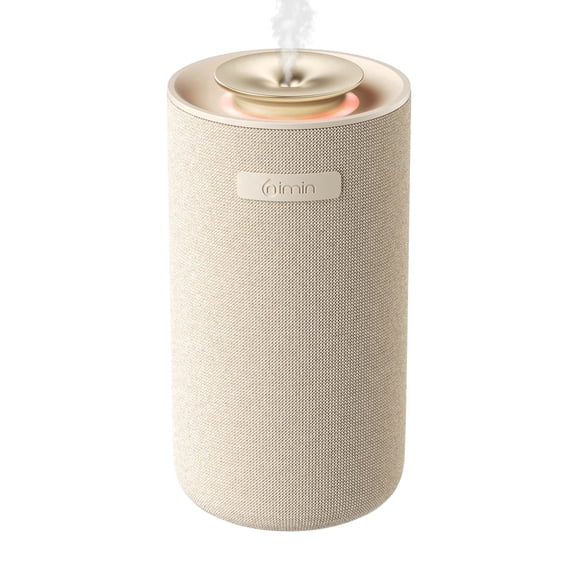 Nimin Waterless Car Essential Oil Diffuser, Smart Auto Start-Stop Sensor, Cordless Rechargeable with Adjustable Scent Modes, Fits 5/10/15ml Bottles