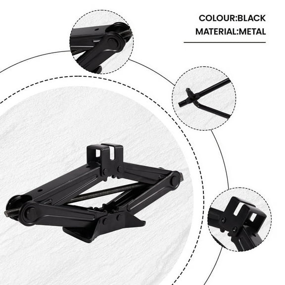 Car Scissor Jack 2 Ton (4000lbs) Capacity Portable Steel Tire Jack with Handle Sedans Coupes Suvs Oversized Base Jack,1 set x jack,Black
