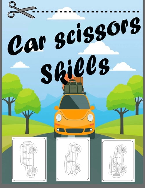 Car Scissors Skills: Coloring and Cutout Book, Lots of fun and helps ...