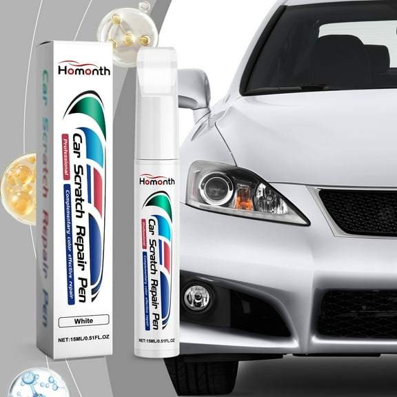 Car Scratch Fix All-In-1 Exact-Match Automotive Touch-Up Paint–0.65 oz.White Pearl Touch Up Paint Pen for Cars,Car Paint Scratch Repair,Quick & Easy Solution to Repair Minor Automotive Scratches