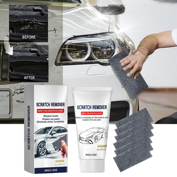 Car Scratch Removal Kit, Paint Repair Compound And Restoration Cloth Set, Surface Refinishing Gloss Recovery Solution, Mark Concealing Enhancement And Exterior Finish Care