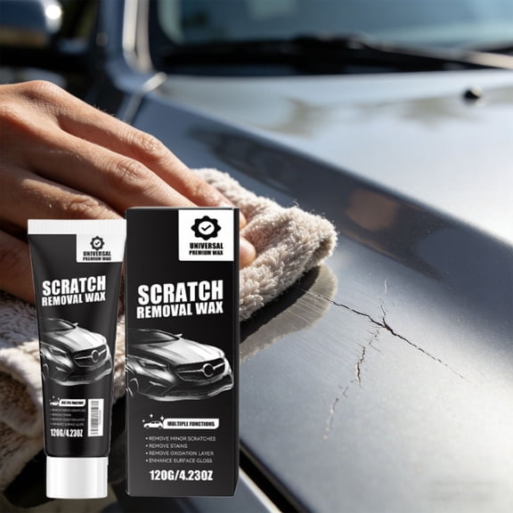 Car Scratch Removal Wax 120g, Polishing Paste to Remove Minor Scratches, Stains & Oxidation, Restore and Enhance Surface Gloss on All Automotive Paint Finishes