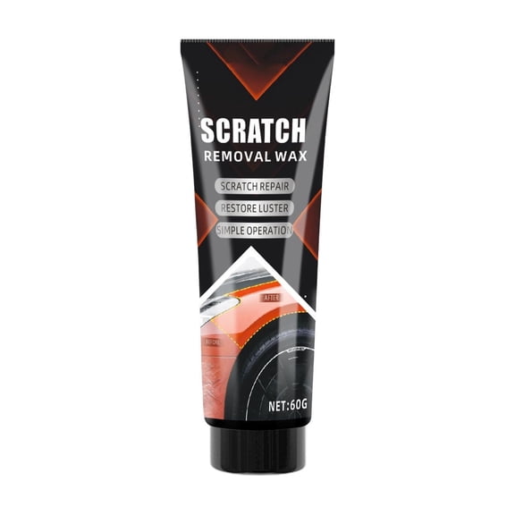 Car Scratch Removal Wax, 2.1 oz Paint Repair for All Car Colors, Fine Abrasive Polish for Minor Scratches, Swirl Marks, and Scrapes, DIY Hand Application for Emergency Touch-Up