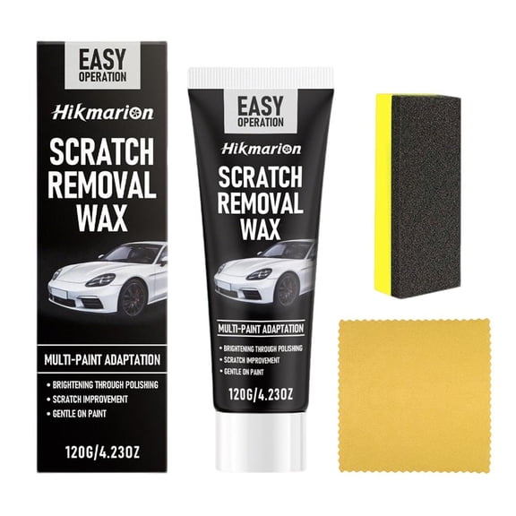 Car Scratch Removal Wax, 2026 NEW Scratch Remover for Vehicles, Car Paint Scratch Repair & Polish Compound for Deep Scratches and Removal, Auto Paint Restorer Kit with Sponge, for All Vehicles