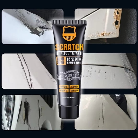 Car Scratch Removal Wax, Auto Paint Restorer & Swirl Remover, Vehicle Polishing Paste for Deep Scuffs, Body Compound Repair Liquid for Exterior Care, Safe for All Colors, 128ml