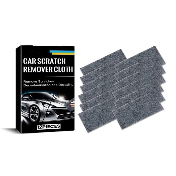 Car Scratch Remover Cloth 12-Pack Automotive Paint ScratchKit Polishing Cloth for Light Scratches, Swirl Marks, Stain & Dirt Decontamination
